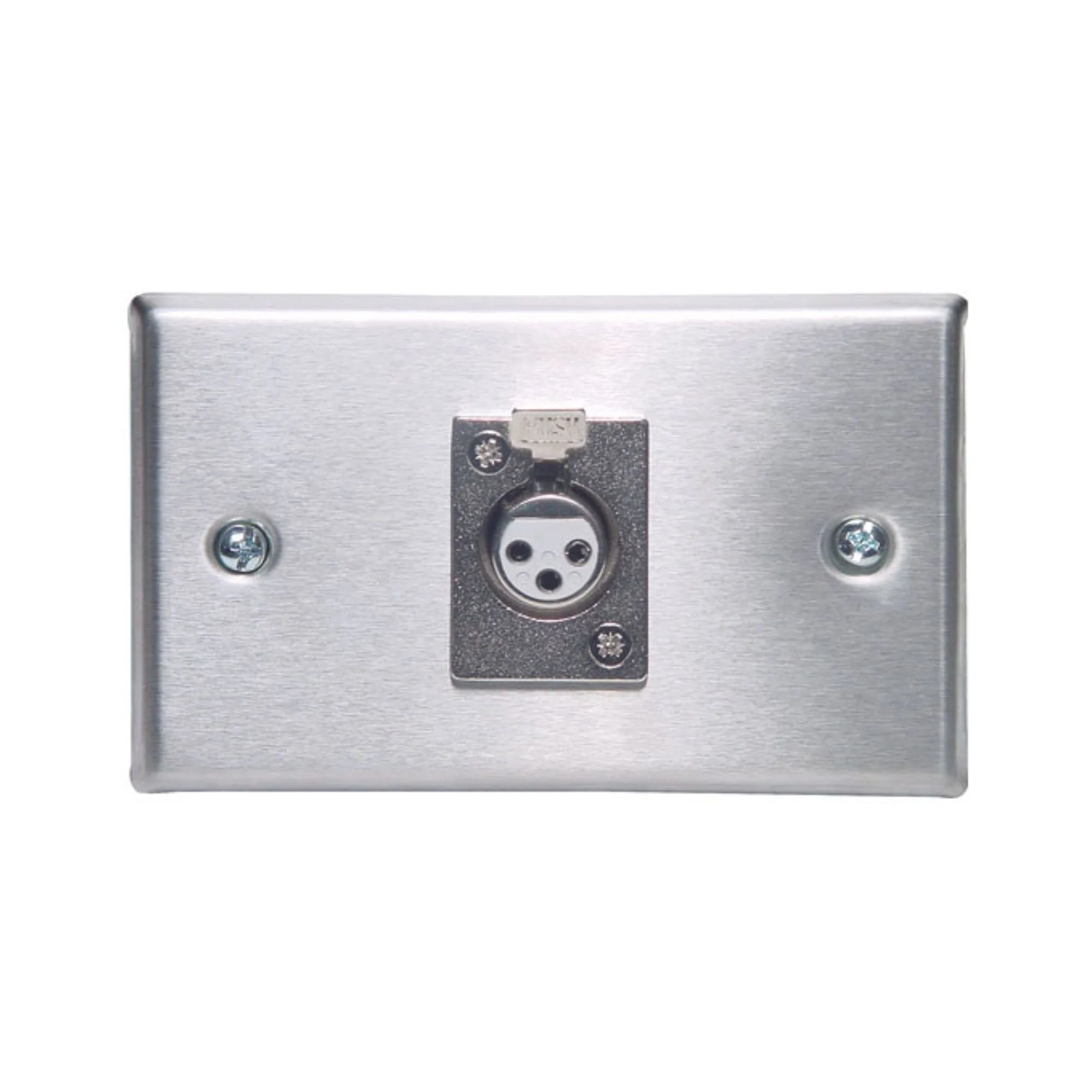 3 Pin Male XLR Horizontal Steel Microphone Wall Plate