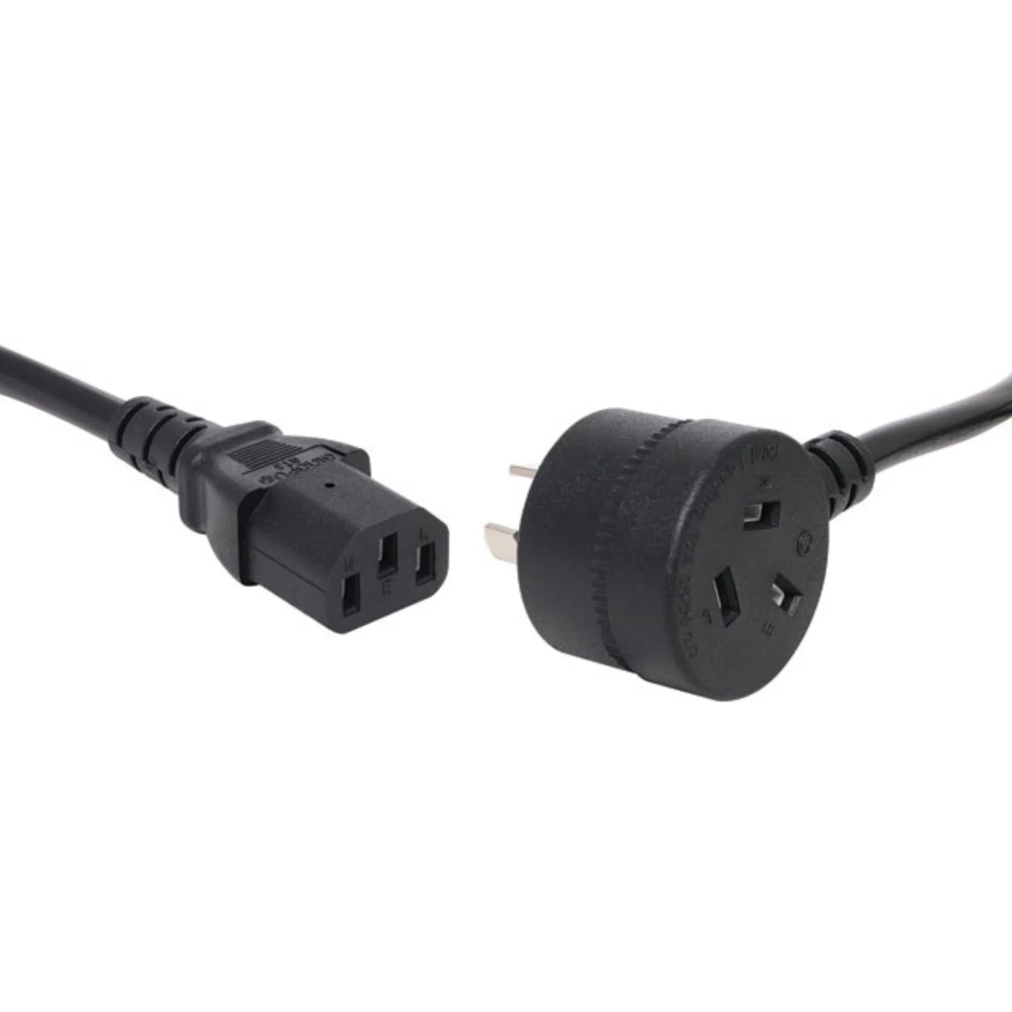 5m 3 Pin Piggyback To IEC C13 Black Power Cable