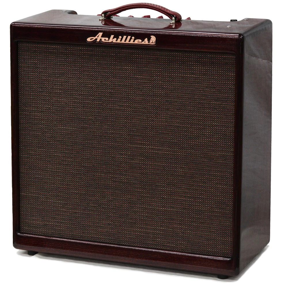 Achillies Apollo B45 4x10 45W Tube Guitar Combo Amplifier with Jensen P10Qs - Victorian Oak Rossana Red - Image 3