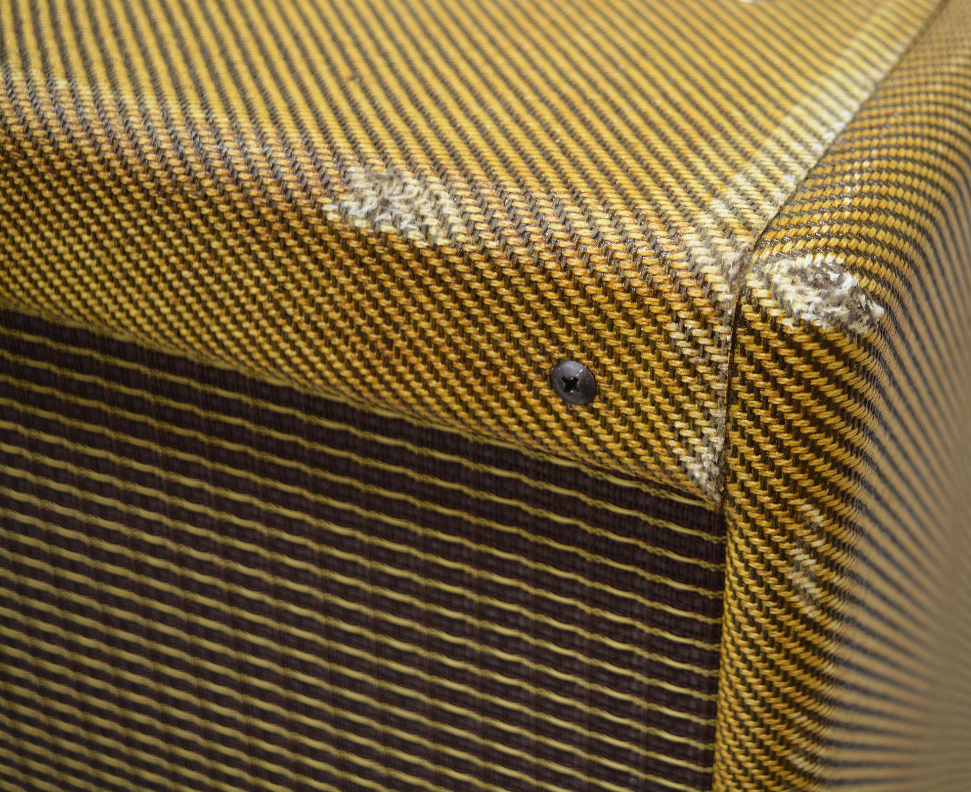 Achillies Apollo S30 Combo Amplifier Authentic Lacquered Aged Tweed Covering - Oxblood/Gold Stripe Tweed Cloth - Image 7