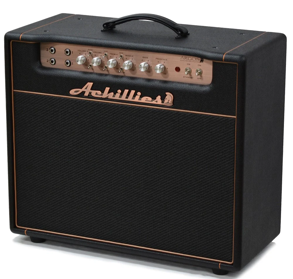 Achillies Argos 1x12 40W Tube Guitar Combo Amplifier with Celestion Creamback - Black Bronco Tolex - Image 4