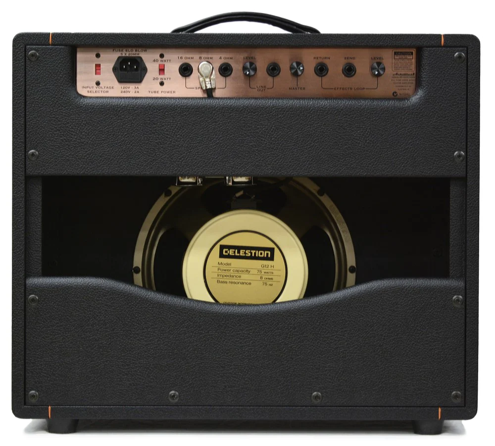 Achillies Argos 1x12 40W Tube Guitar Combo Amplifier with Celestion Creamback - Black Bronco Tolex - Image 5