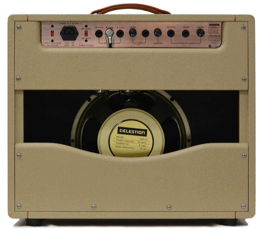 Achillies Argos 1x12 40W Tube Guitar Combo Amplifier with Celestion Creamback - Tan Bronco Tolex - Image 5