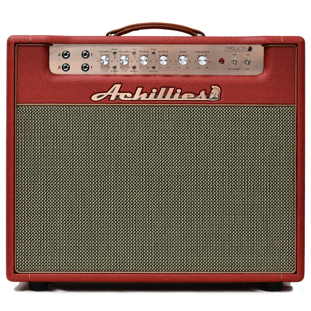 Achillies Argos 1x12 40W Tube Guitar Combo Amplifier with Jensen Speaker - Garnet Bronco Tolex - Image 4