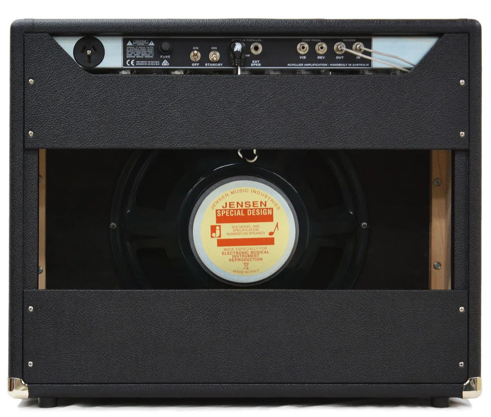 Achillies Zephyr 40W 1x15 Modified Tube Guitar Combo Amplifier with Jensen C15N - Black Bronco Tolex - Image 2