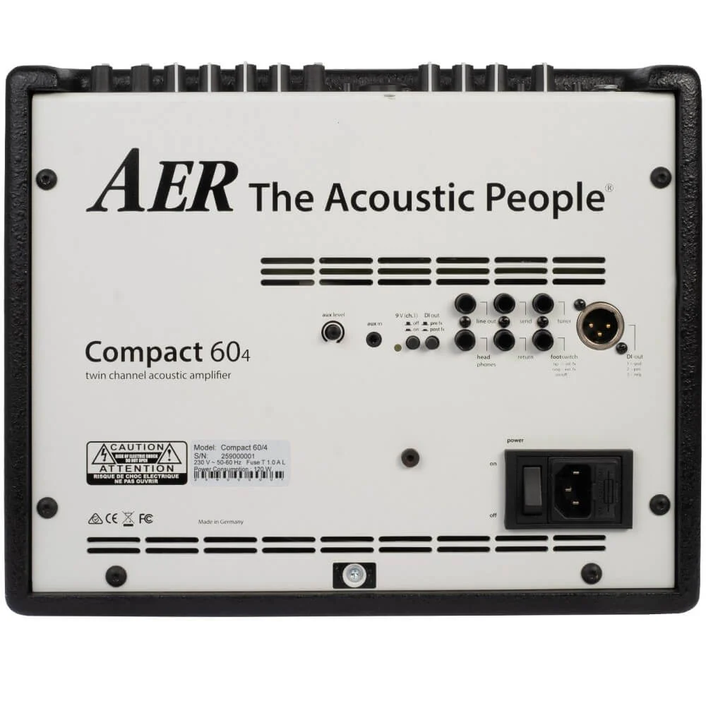 AER Compact 60/4 Slope 60W Twin Channel Acoustic Instrument Amplifier - Image 7