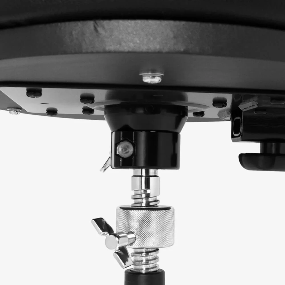 Ahead Spinal-G Saddle Top 3-Leg Drum Throne with Backrest - Black - Image 3