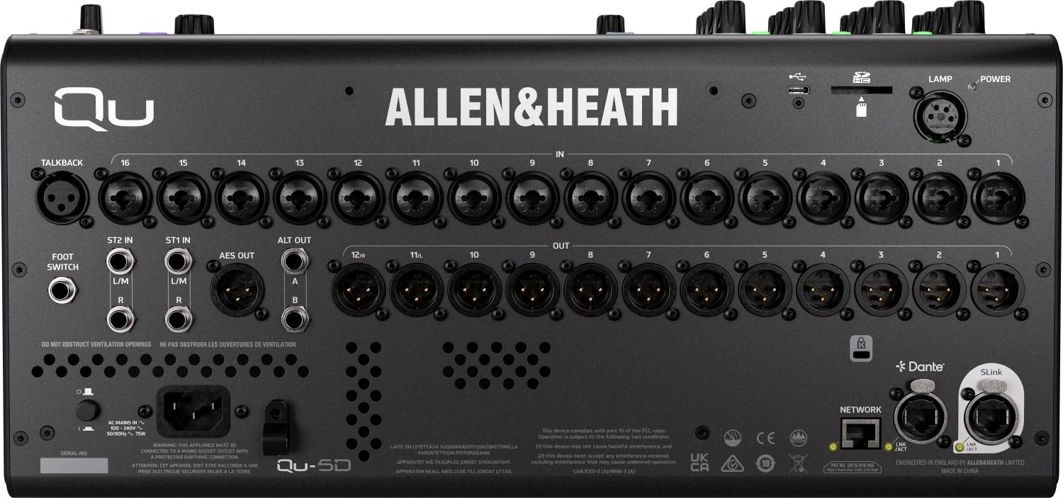 Allen & Heath QU-5D Digital Mixing Console w/Dante - Image 5