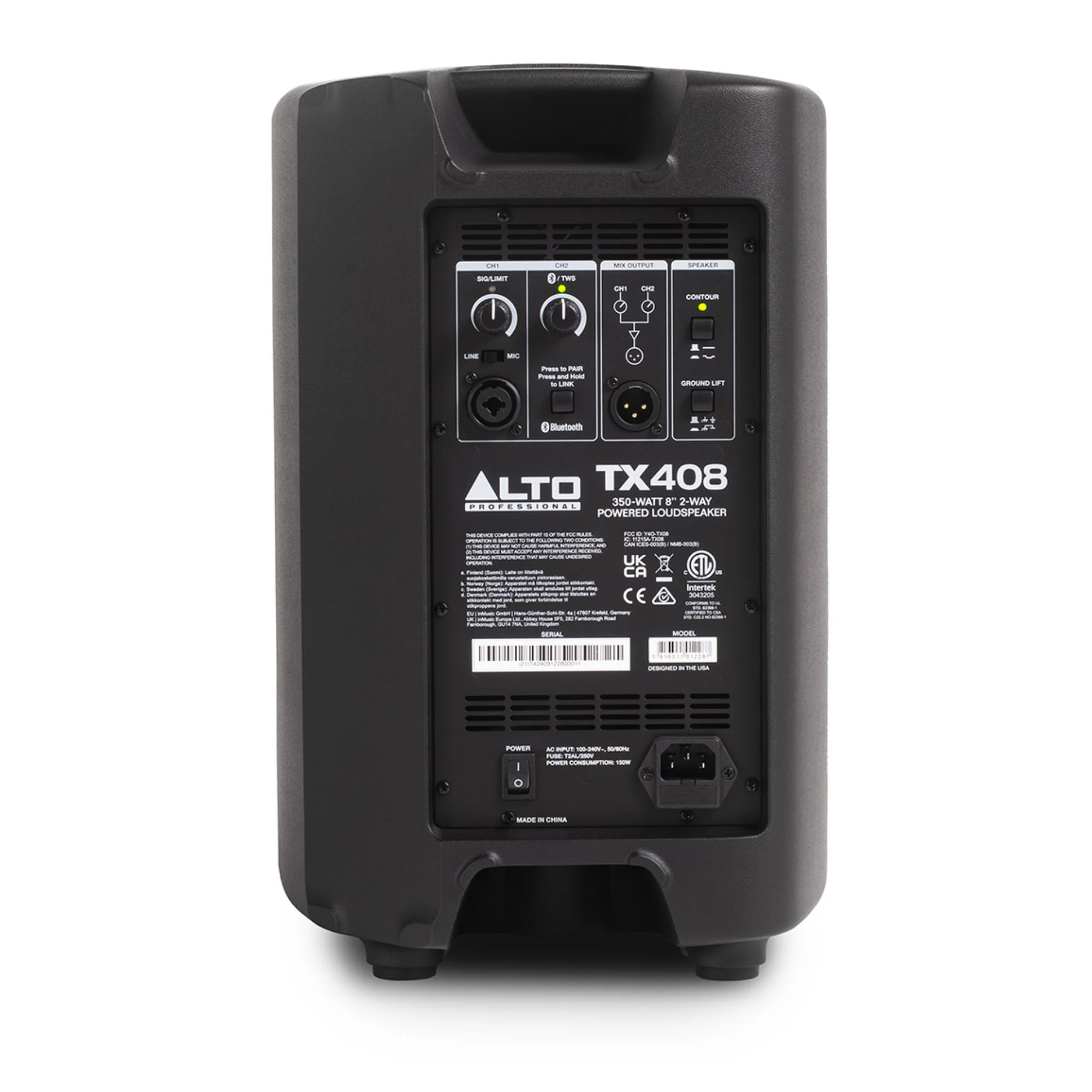 Alto TX408 350W 8-inch Powered Loudspeaker with Bluetooth - Image 3