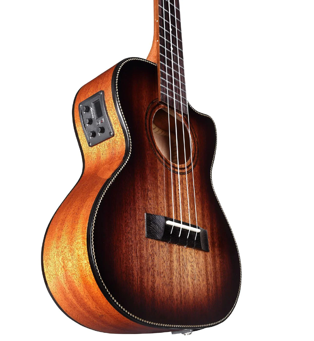 Alvarez AU66TCE Tenor Ukulele in Shadow Burst - Image 4