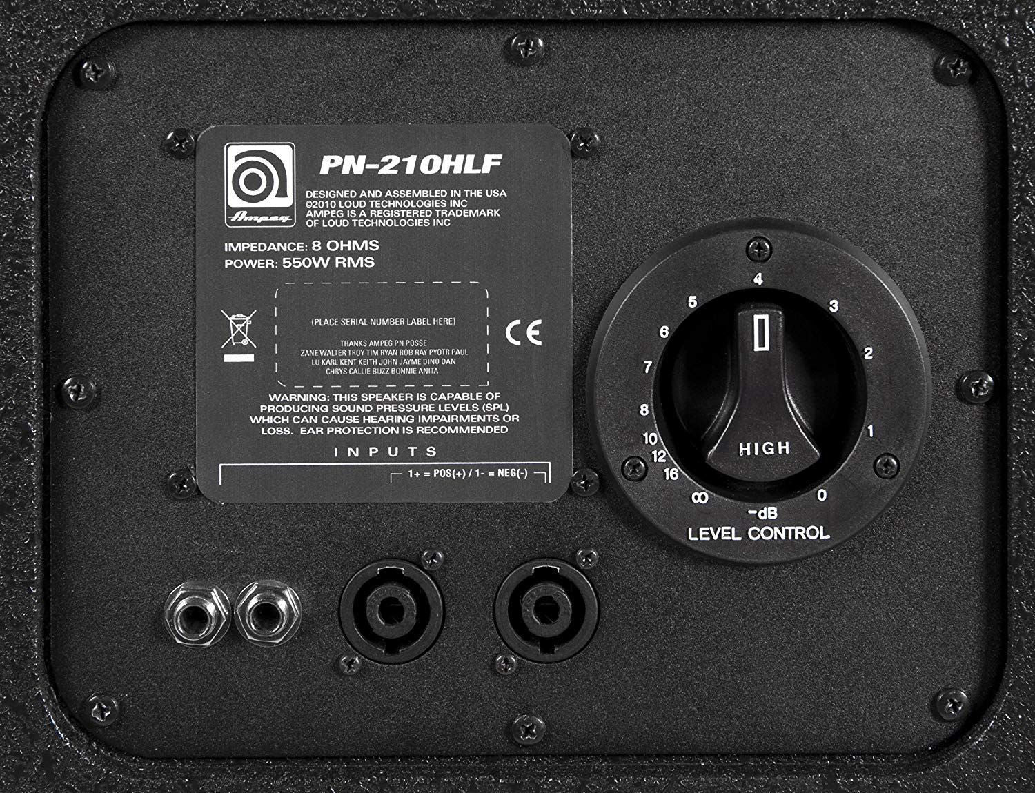 Ampeg PN-210HLF 2 x 10 550W RMS Neodymium Speaker Cabinet - Image 3