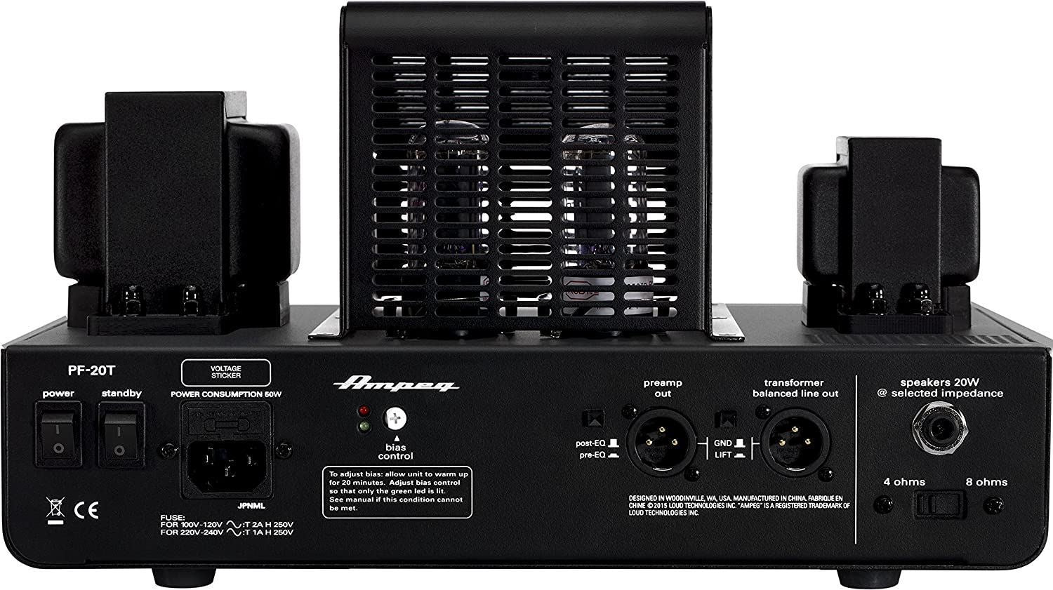 Ampeg Portaflex PF-20T All-Tube Ultra-Compact Bass Head (20w) (PF20T) - Image 2
