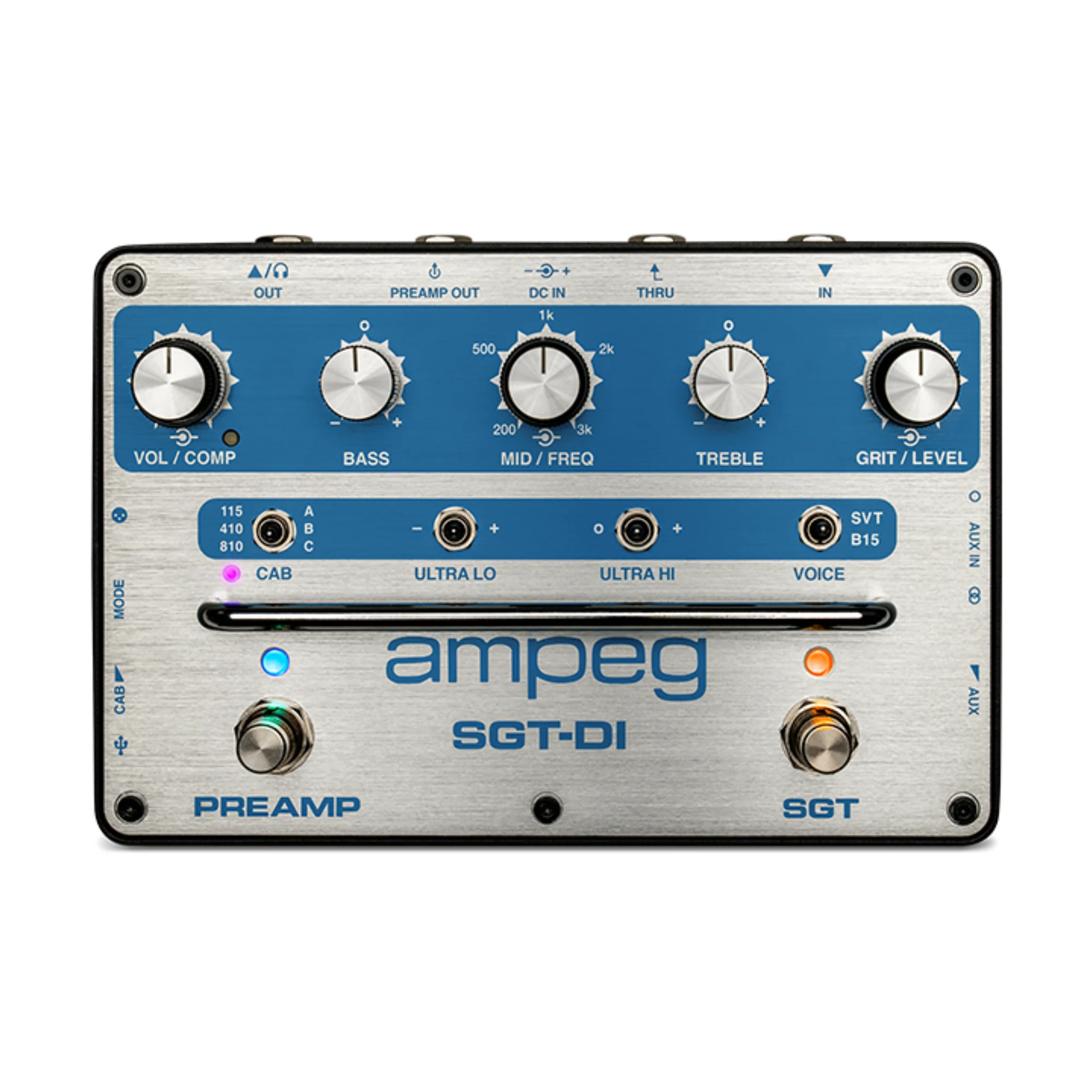 Ampeg SGT-DI Blue Line Anniversary Edition Bass Preamp & DI Pedal - Image 2