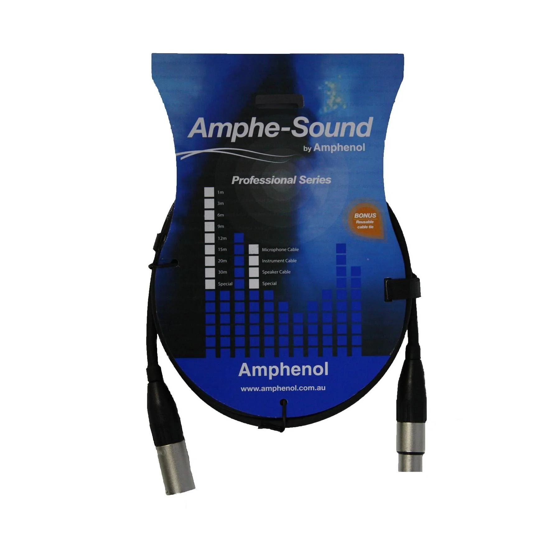 Amphenol 30m XLR Male to XLR Female Microphone Cable - Image 2
