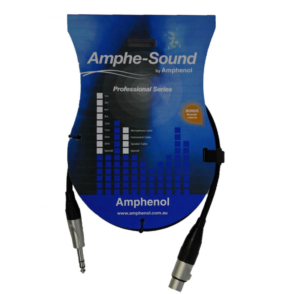 Amphenol 3m Female XLR - 6.35mm Jack (TRS) Cable - Image 2