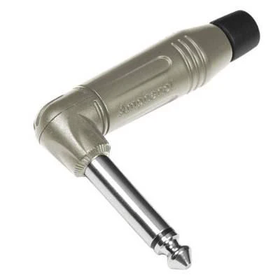 Amphenol ACPM-RN-AU 6.35mm 2 Pole Jack Connector Right Angle - Nickel Finish - Image 2