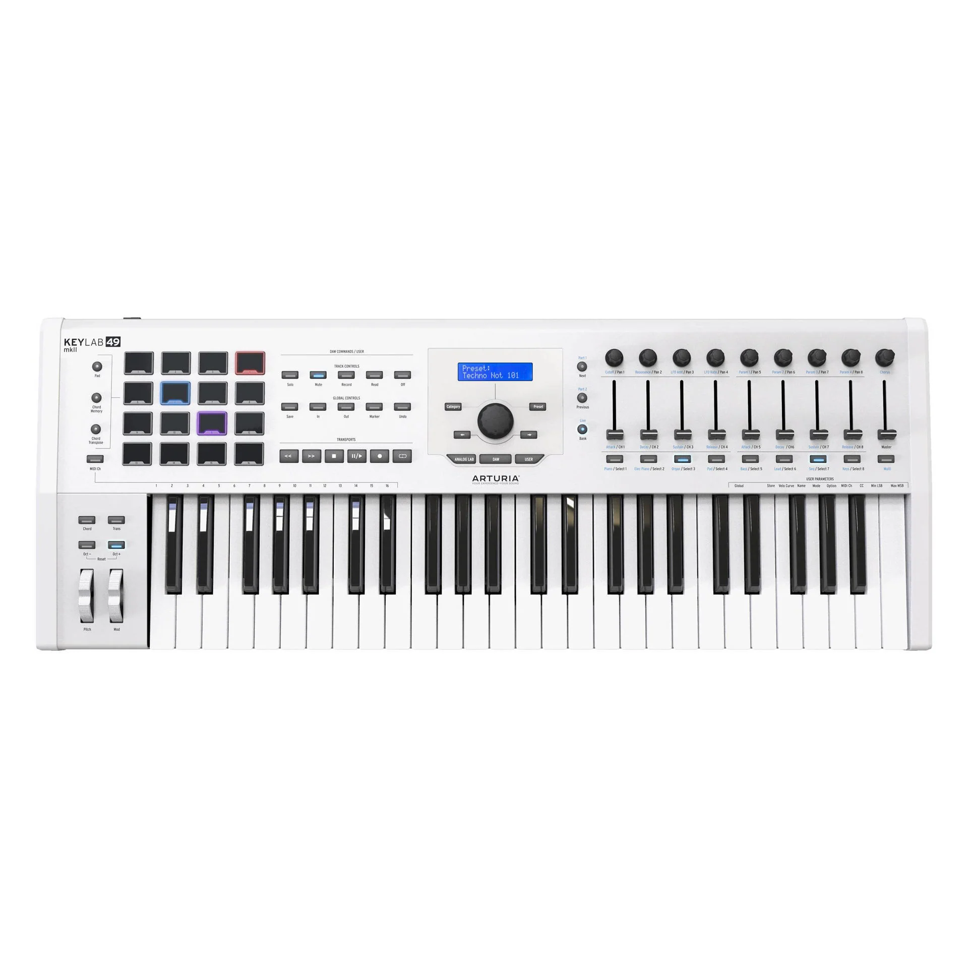 Arturia Keylab MKII 49-Key Controller Keyboard White - Image 3
