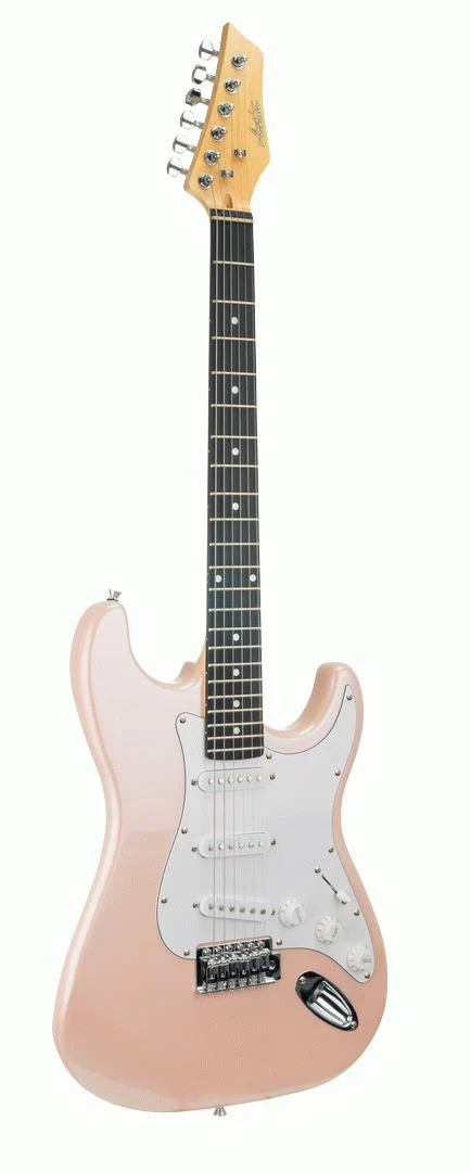 Ashton AG232PK Electric Guitar (SSS) - Metallic Pink - Image 3