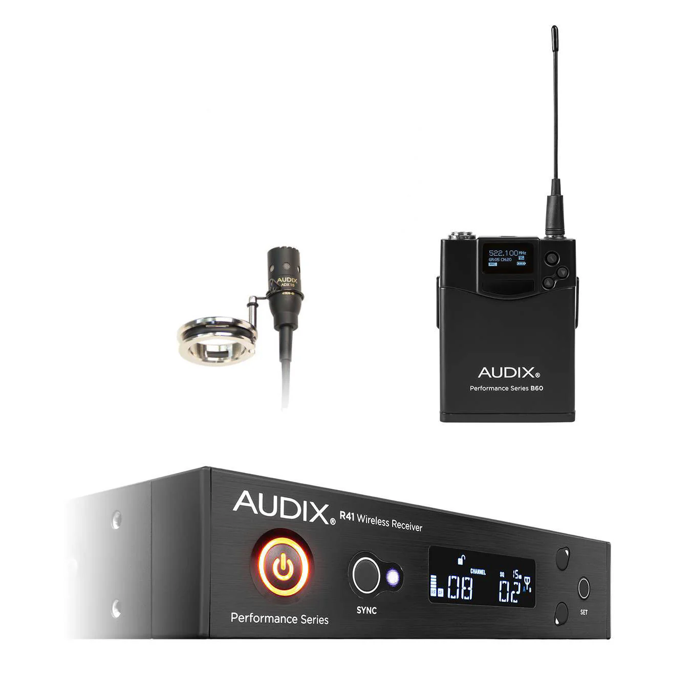 Audix AP41 Flute Wireless Microphone System R41 Diversity Receiver B60 Bodypack with ADX10FLP - Image 6