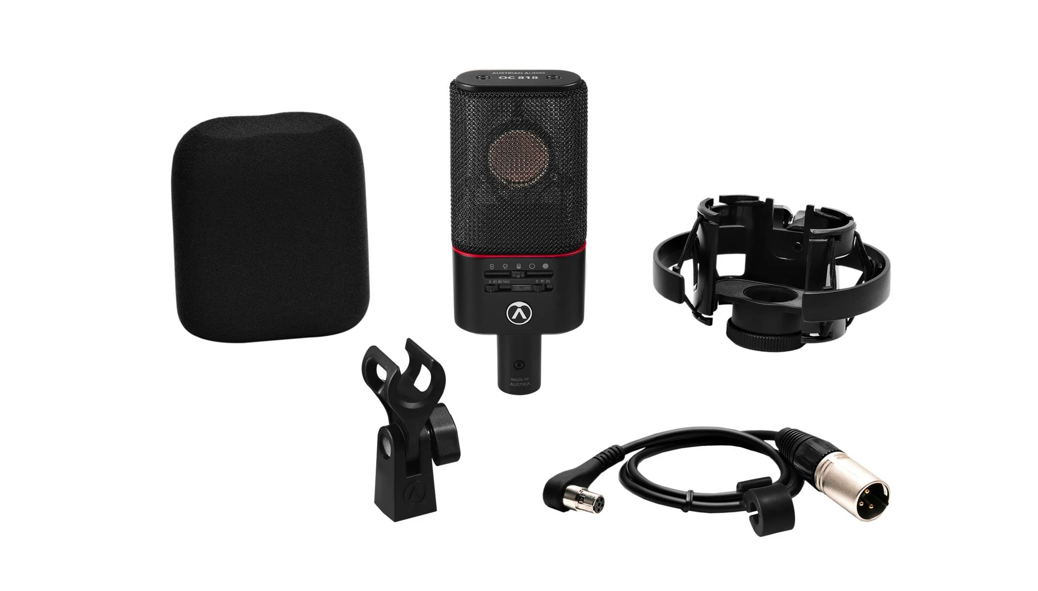 Austrian Audio OC818 Microphone with Spider Mount - Black - Image 4