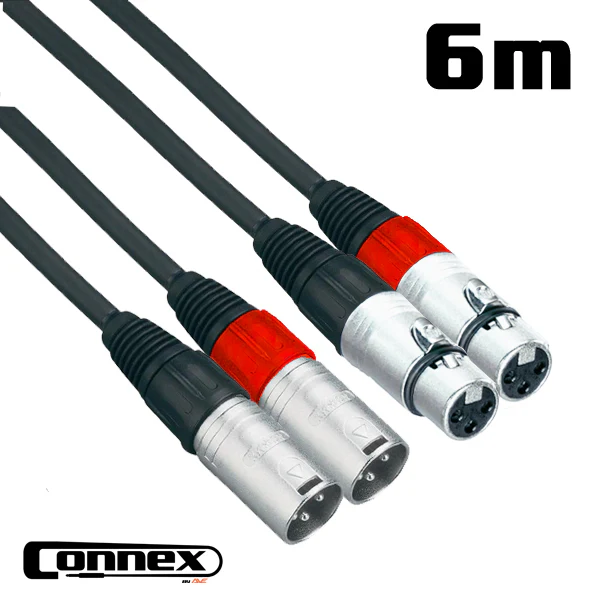 AVE Connex XMXF-6T XLR Audio Cable Twin 6m - Image 2