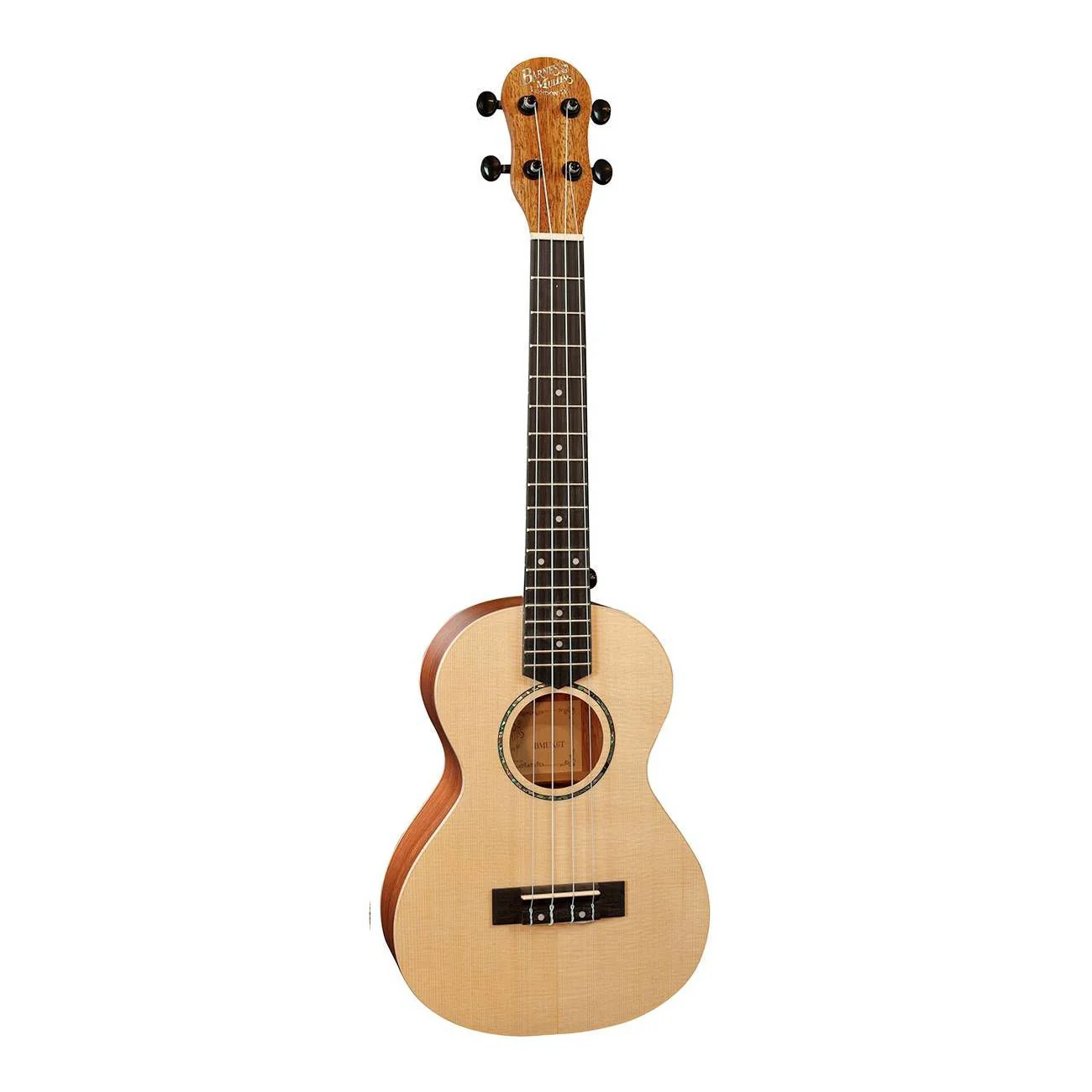 Barnes & Mullins BMUK6T Solid Top Tenor Spruce/Mahogany Ukulele - Image 6