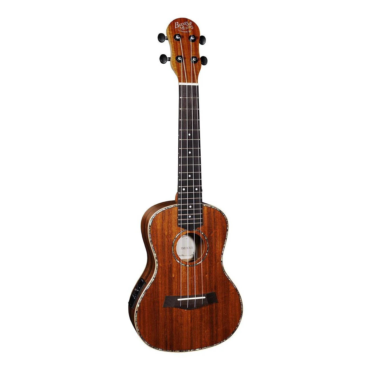 Barnes & Mullins Concert Ukulele with Pickup in Koa - Image 4