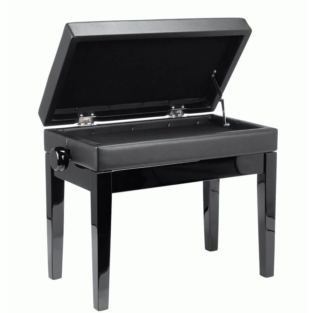 Beale BPB220BK Height-Adjustable Piano Stool with Storage - Black - Image 11