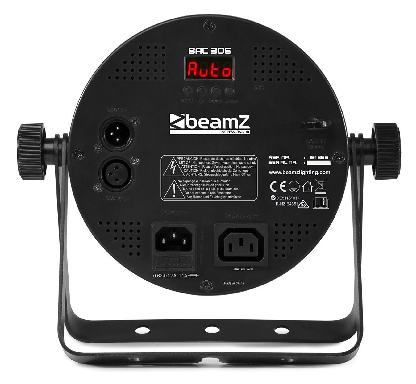 Beamz BAC30612 x 12W RGBAW (5-in-1) LED Par Can - Image 4