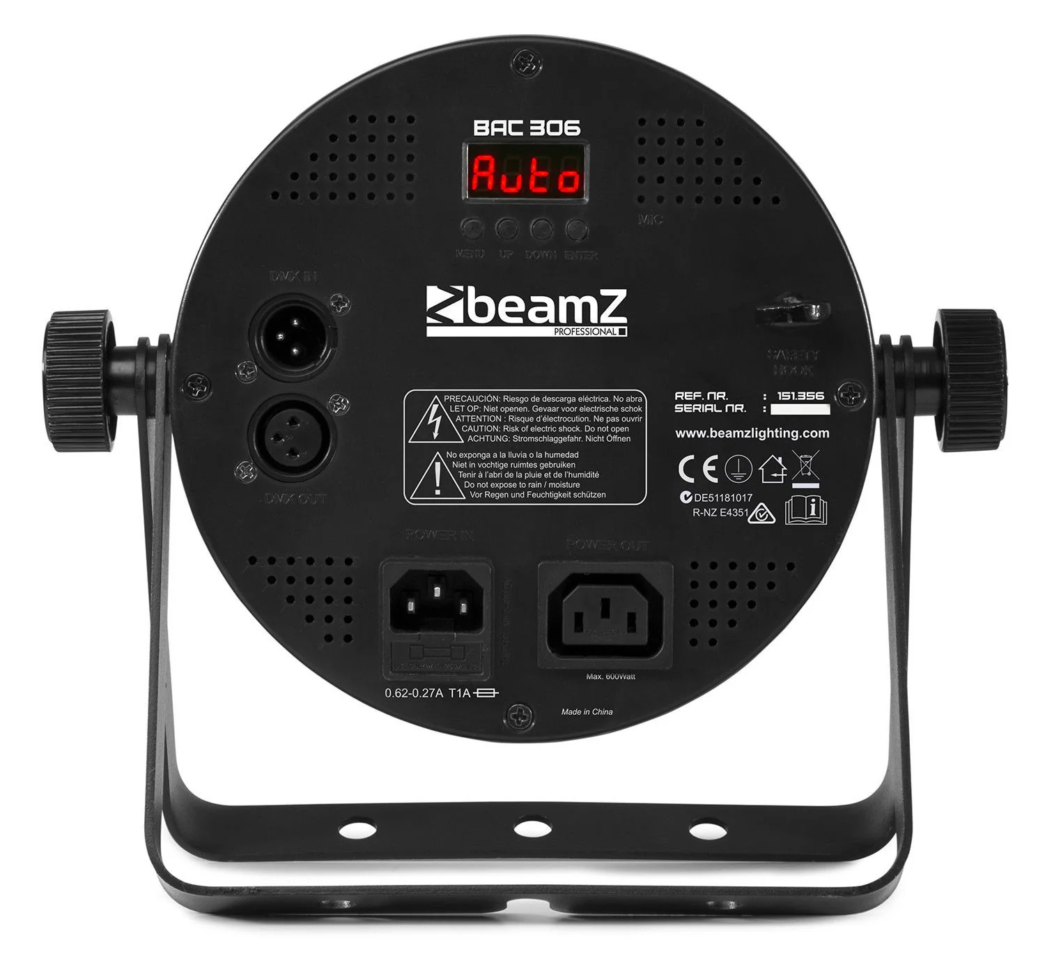 Beamz BAC30612 x 12W RGBAW (5-in-1) LED Par Can - Image 8
