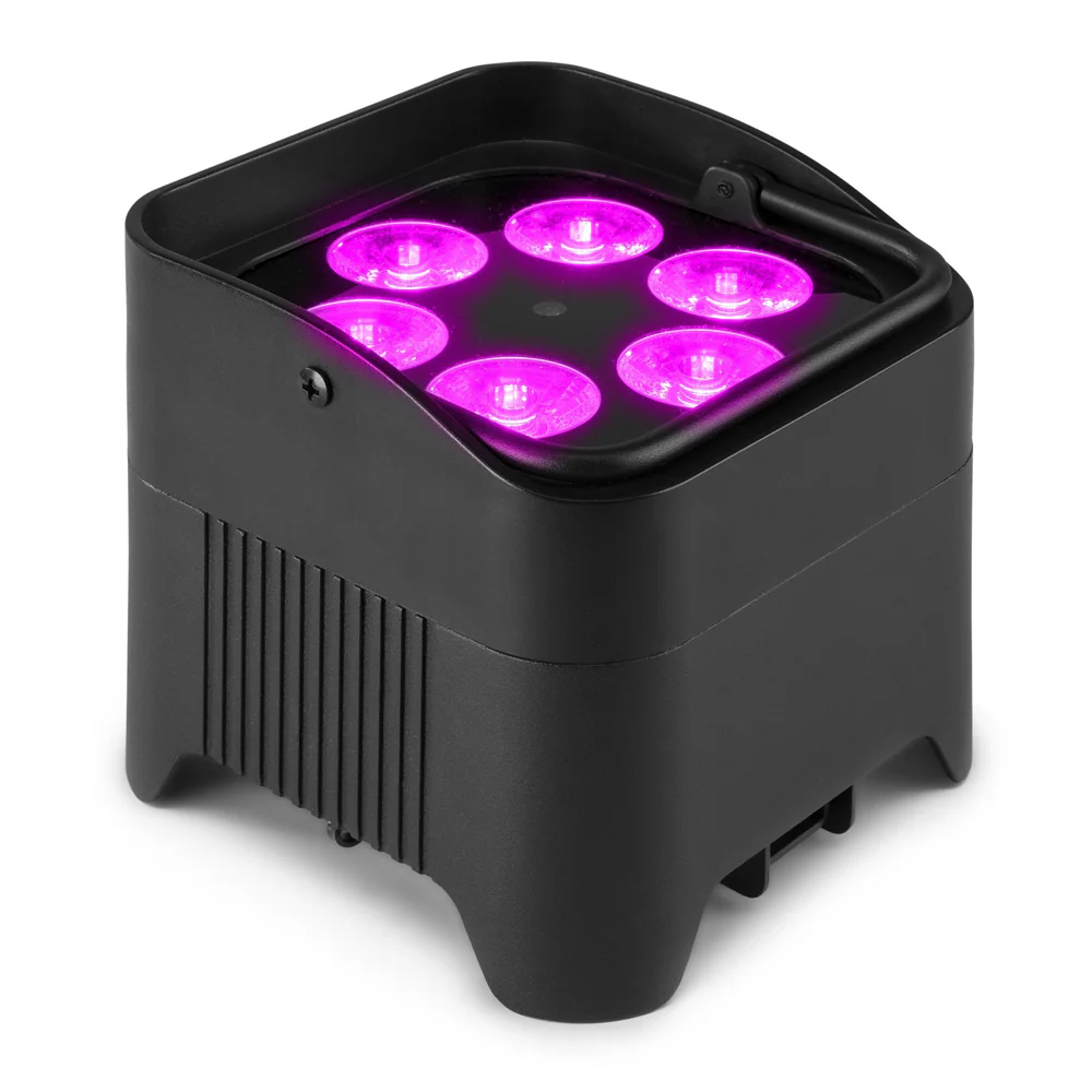 Beamz BBP96S Uplight Par 6x12W Wireless DMX IRC