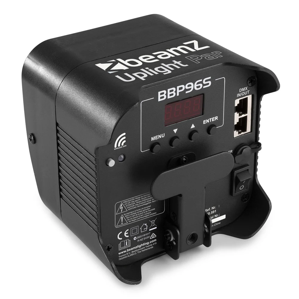 Beamz BBP96S Uplight Par 6x12W Wireless DMX IRC - Image 12