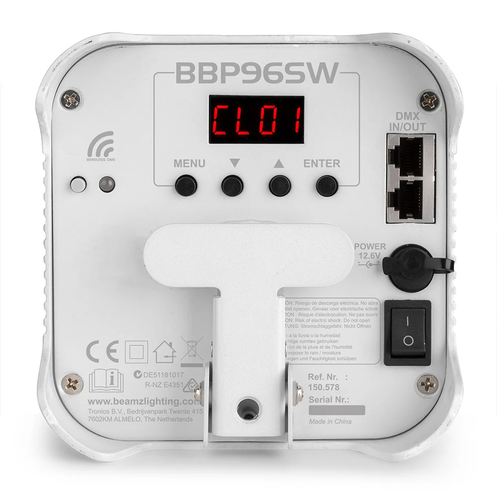 Beamz BBP96SW Battery Uplight Par 6x12W WDMX - Image 13