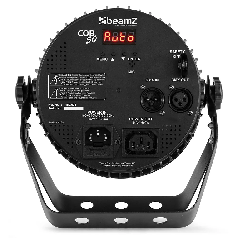 Beamz COB50 Slimline 50W RGBAW COB LED Parcan - Image 10