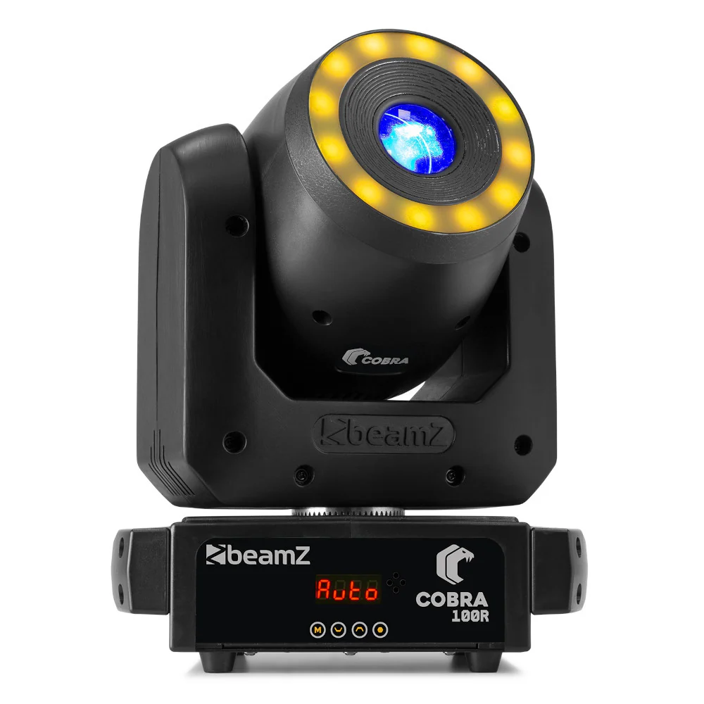 Beamz Cobra 100R Spot 100W Moving Head with Ring - Image 2