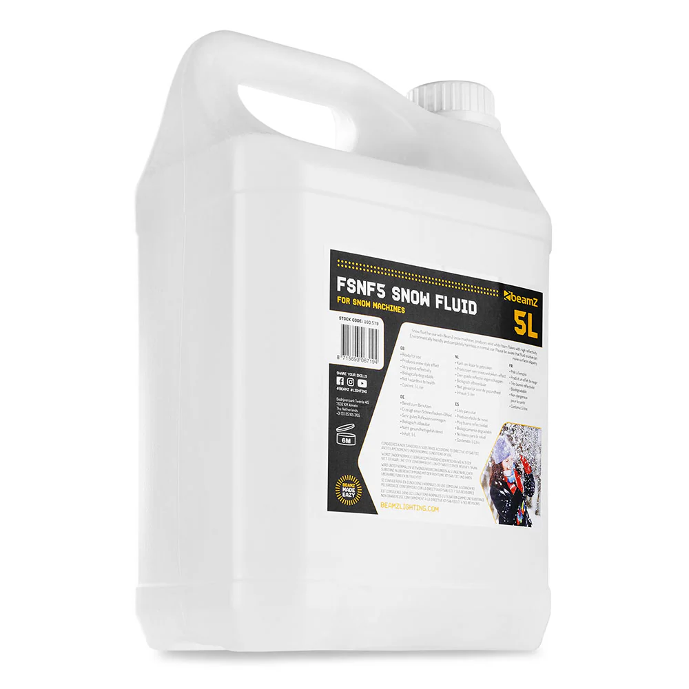 Beamz FSNF5 Snow Fluid - 5L - Image 4