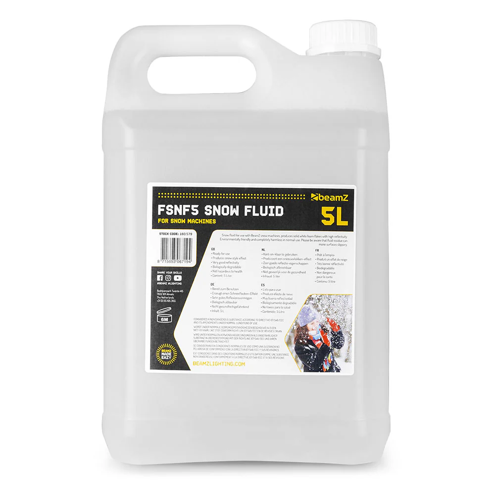 Beamz FSNF5 Snow Fluid - 5L - Image 6