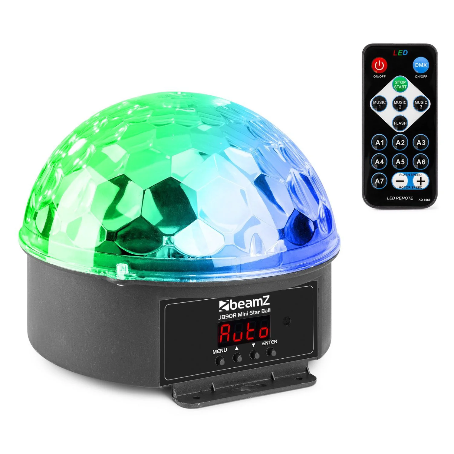 Beamz JB90R Mini Star Ball DMX LED Light 9 Colours - Image 9