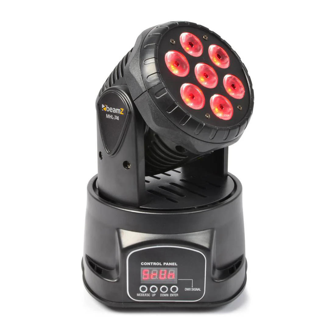 BeamZ MHL74 Moving Head Wash w/7 x 10W RGBW LEDs - Black - Image 6