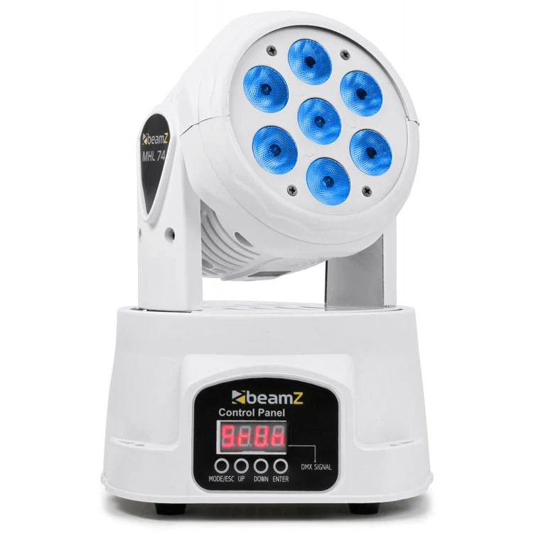 BeamZ MHL74-W Moving Head Wash w/7 x 10W RGBW LEDs - White - Image 6