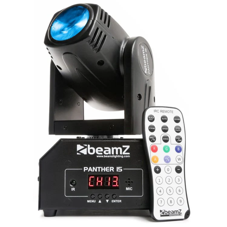 BeamZ PANTHER-15 10W 4-in-1 RGBW LED Moving Head Beam w/IR Remote - Image 4