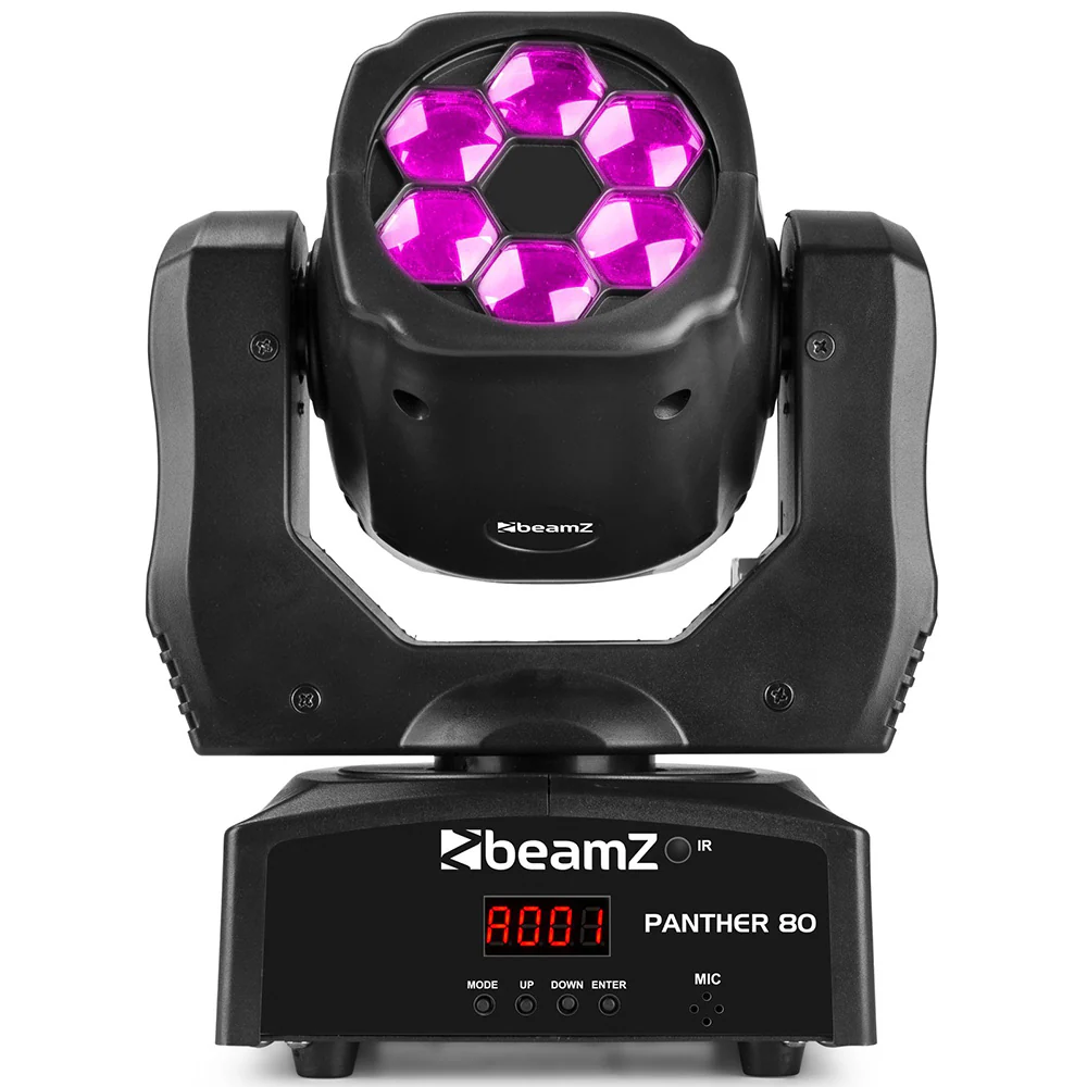 Beamz Panther 80 LED Moving Head Effect with IRC - Image 3