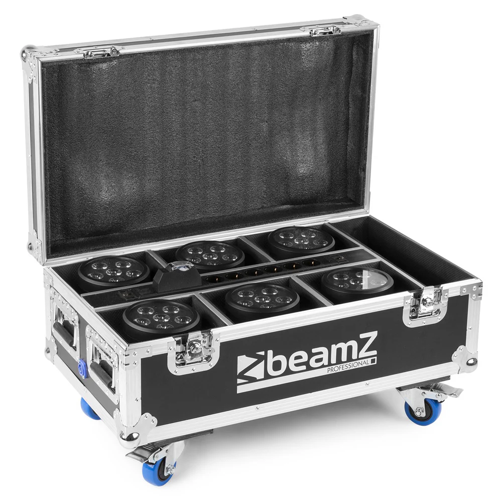 Beamz PRO BBP66 Uplight Par 6X6W DMX Flightcase - Image 7