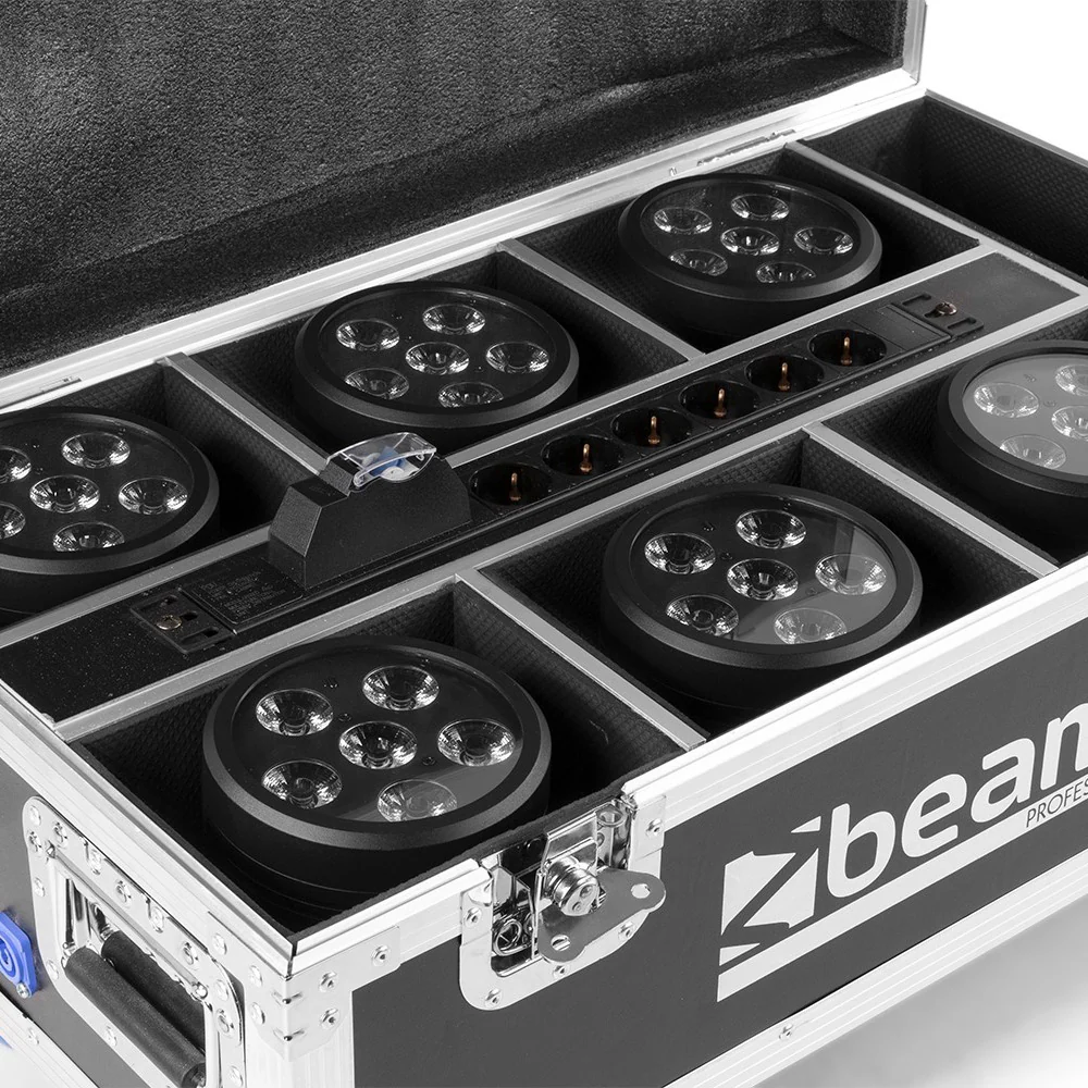 Beamz PRO BBP66 Uplight Par 6X6W DMX Flightcase - Image 9