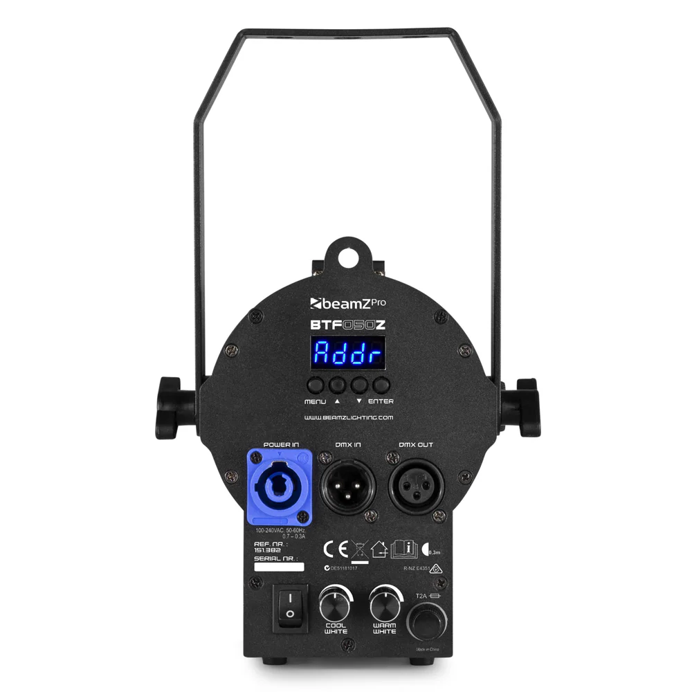 Beamz PRO BTF50Z Mini LED Fresnel 50W Ware White with Zoom - Image 4