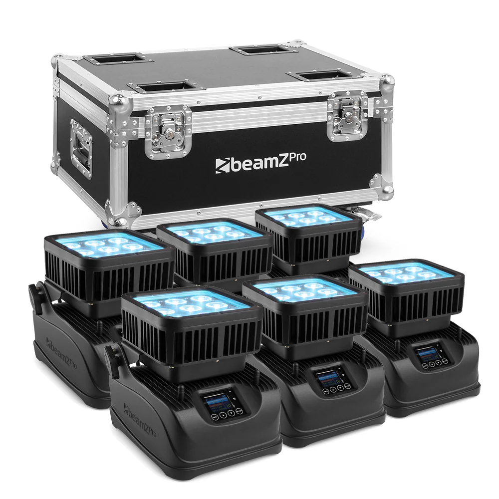 Beamz PRO Starcolor 72B Pack 6PCS with Flightcase - Image 7