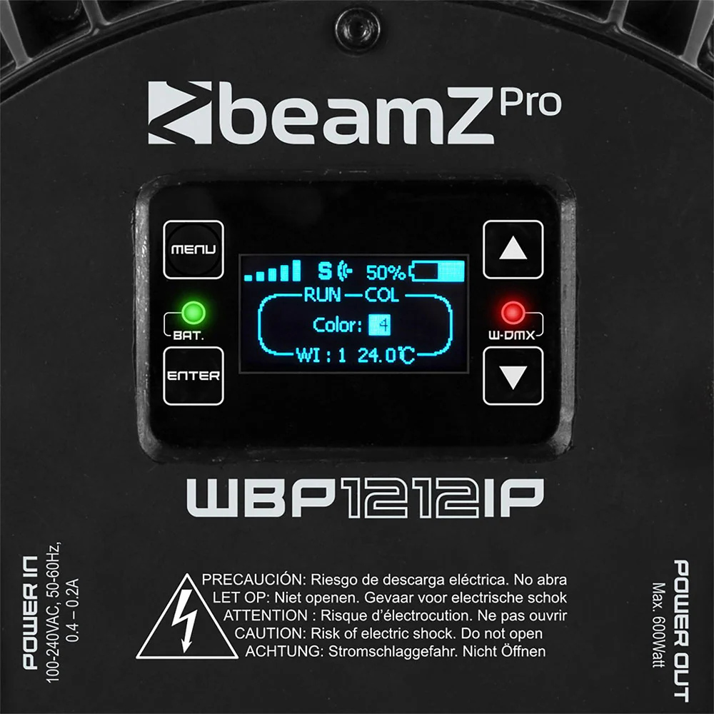 Beamz PRO WBP1212IP Wireless Battery Powered LED Par - Image 15