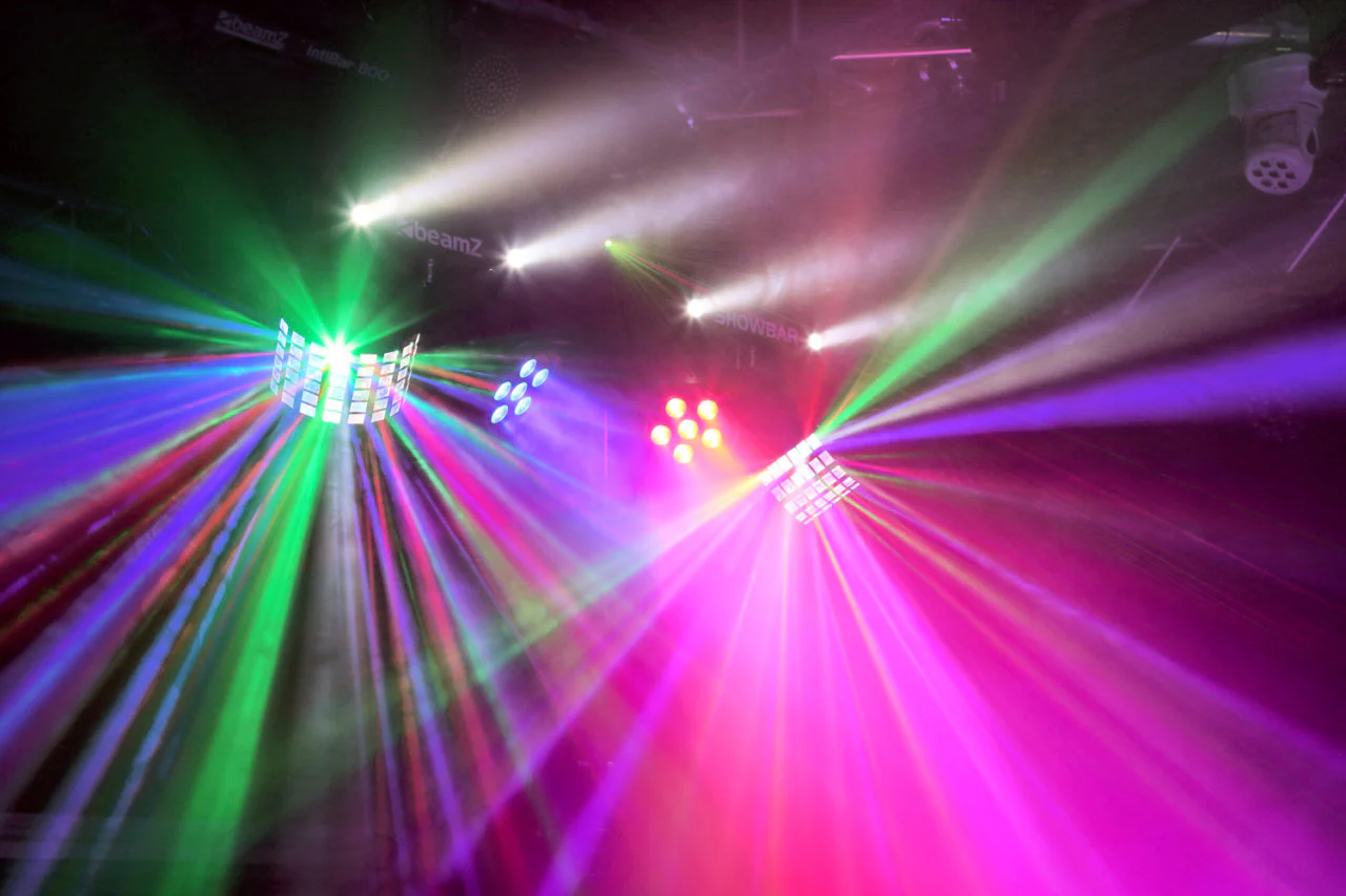 Beamz ShowBar 2 x Par 6x6in 2xDerby Laser R/G DMX IR Light - Image 6