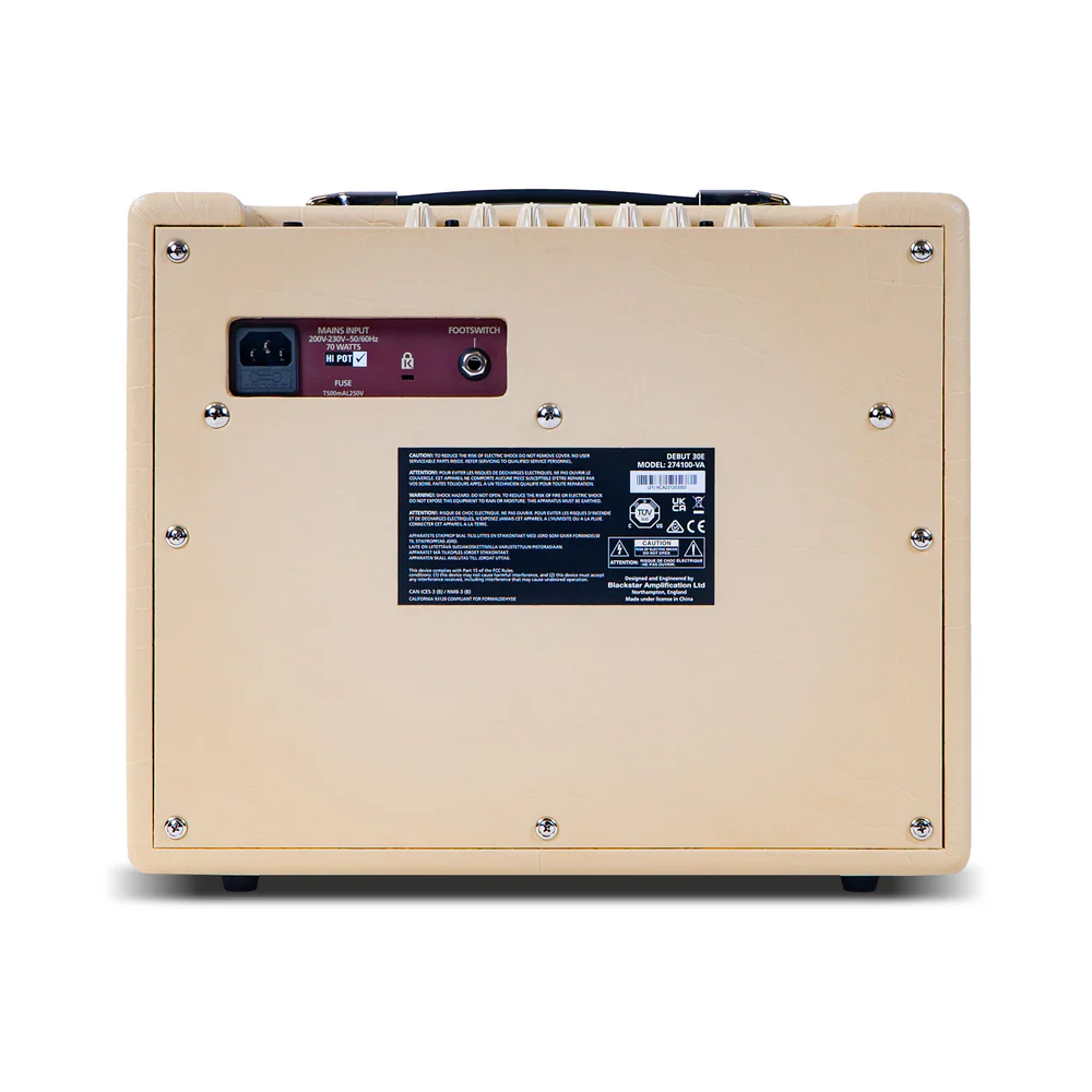 Blackstar Debut 30E 30W Combo Guitar Amplifier - Cream - Image 5