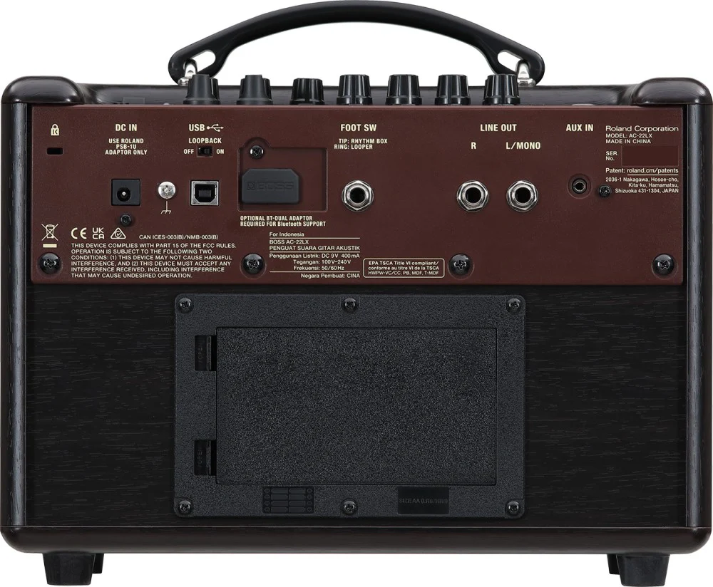 BOSS AC-22LX 10W Portable Stereo Acoustic Guitar Amplifier with Mic Channel and Rhythm Box - Image 4
